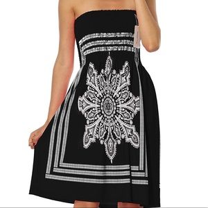 Strapless beach coverup